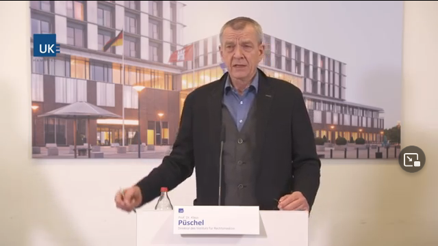 Prof. Dr. Klaus Püschel Direktor des Institutes für Rechtsmedizin | 08. Mai 2020